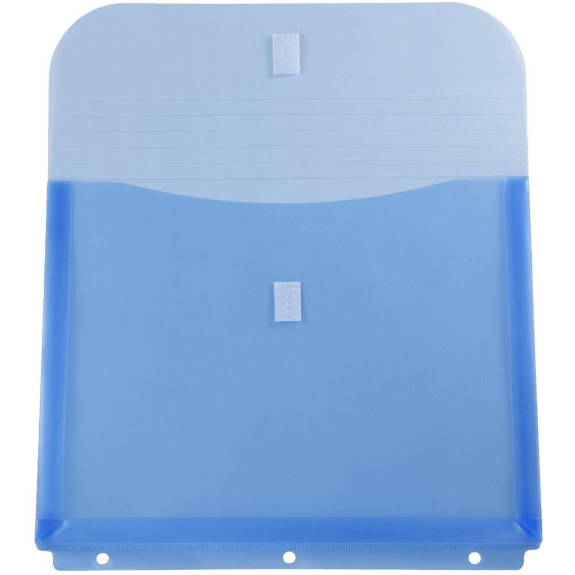 JAM Paper 9.5" x 11.5" Hook & Loop Closure 3-Hole Punch Plastic Envelopes